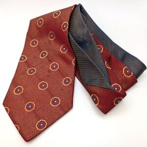 Men's Neck Tie Red Geometric Tie Tommy Hilfiger Tie - Flawed